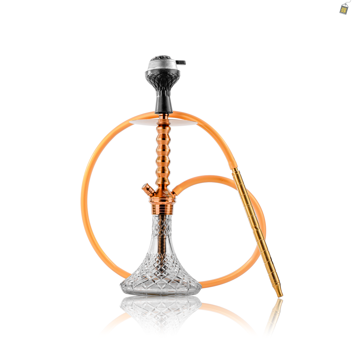 VG Joe Ladder Hookah with Bag - Bronze Stem / Transparent Base