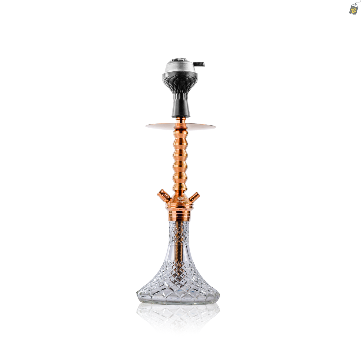 VG Joe Ladder Hookah with Bag - Bronze Stem / Transparent Base