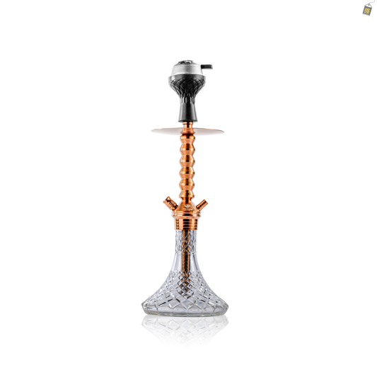 VG Joe Ladder Hookah with Bag - Bronze Stem / Transparent Base