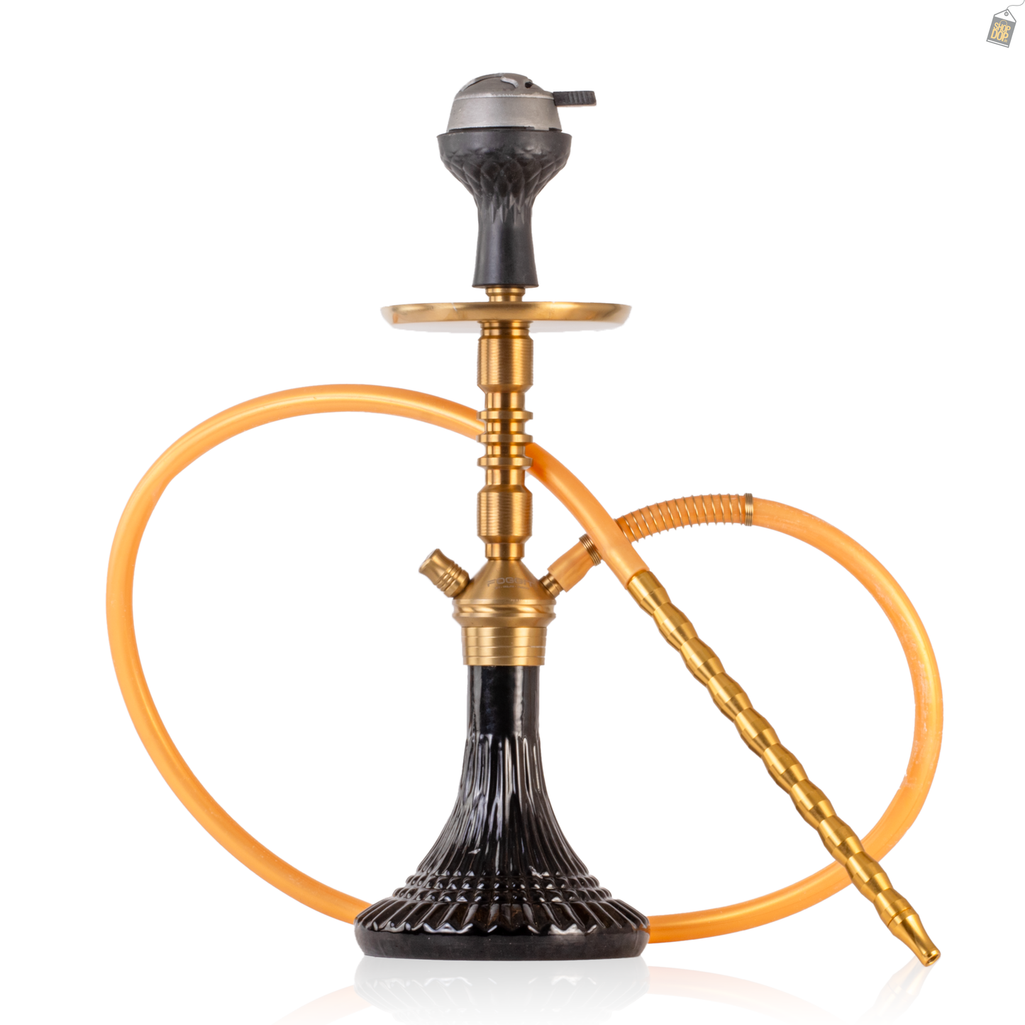 VG Joe R3 Hookah with Bag - Gold Stem / Black Line Base