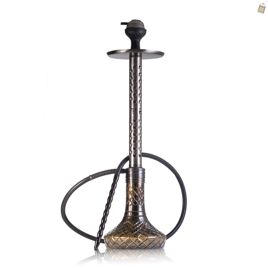 VG Romeo Hookah - Silver Stem / Grey Vault Base