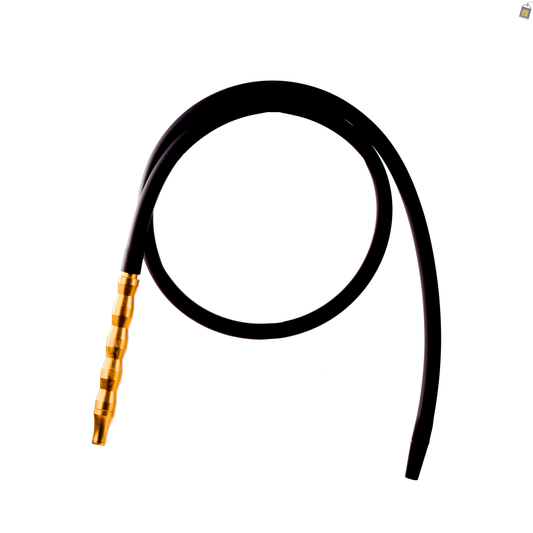 VG Small Handle Silicone Pipe - Gold Handle / Black Pipe