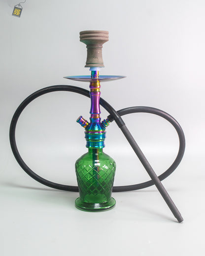 COCOYAYA VIP Amy Hookah - Rainbow Stem / Green Base