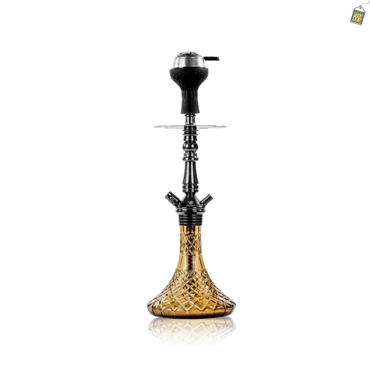 VG Joe Shin Hookah with Bag - Black Stem / Grey Base