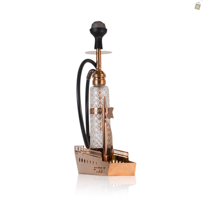 VG France Warship Hookah with LED Light - Brown