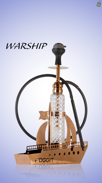 VG France Warship Hookah with LED Light - Brown