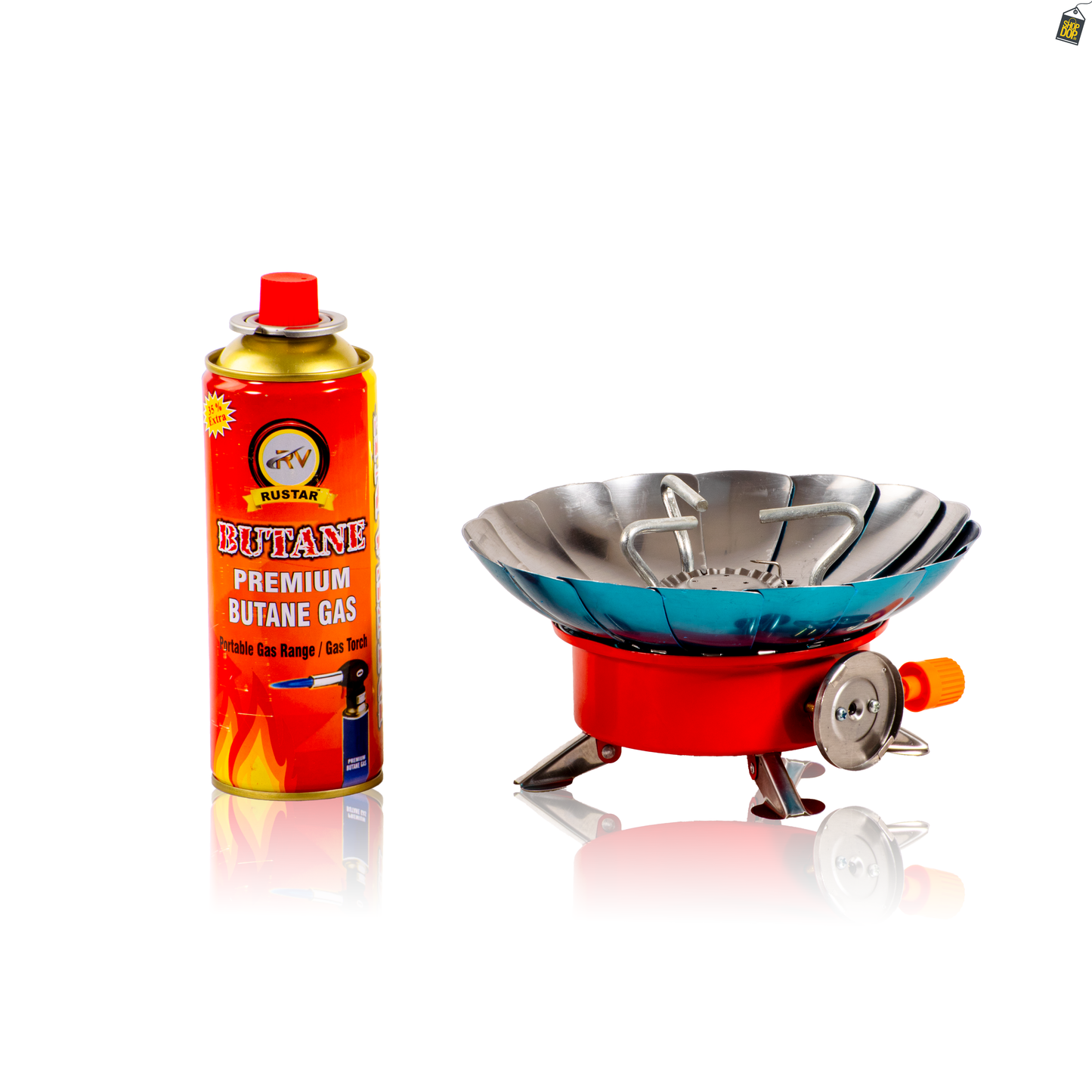 Windproof Camping Stove with Butane Gas - Hookah Coal Burner (2800W)