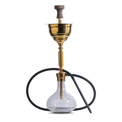 COCOYAYA Yara Hookah - Golden Stem (Transparent Base)