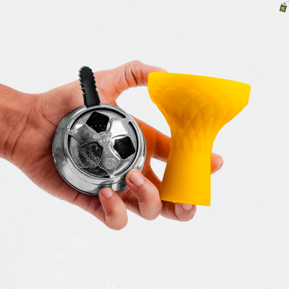 Yellow Silicon Chillum + HMD Device Combo