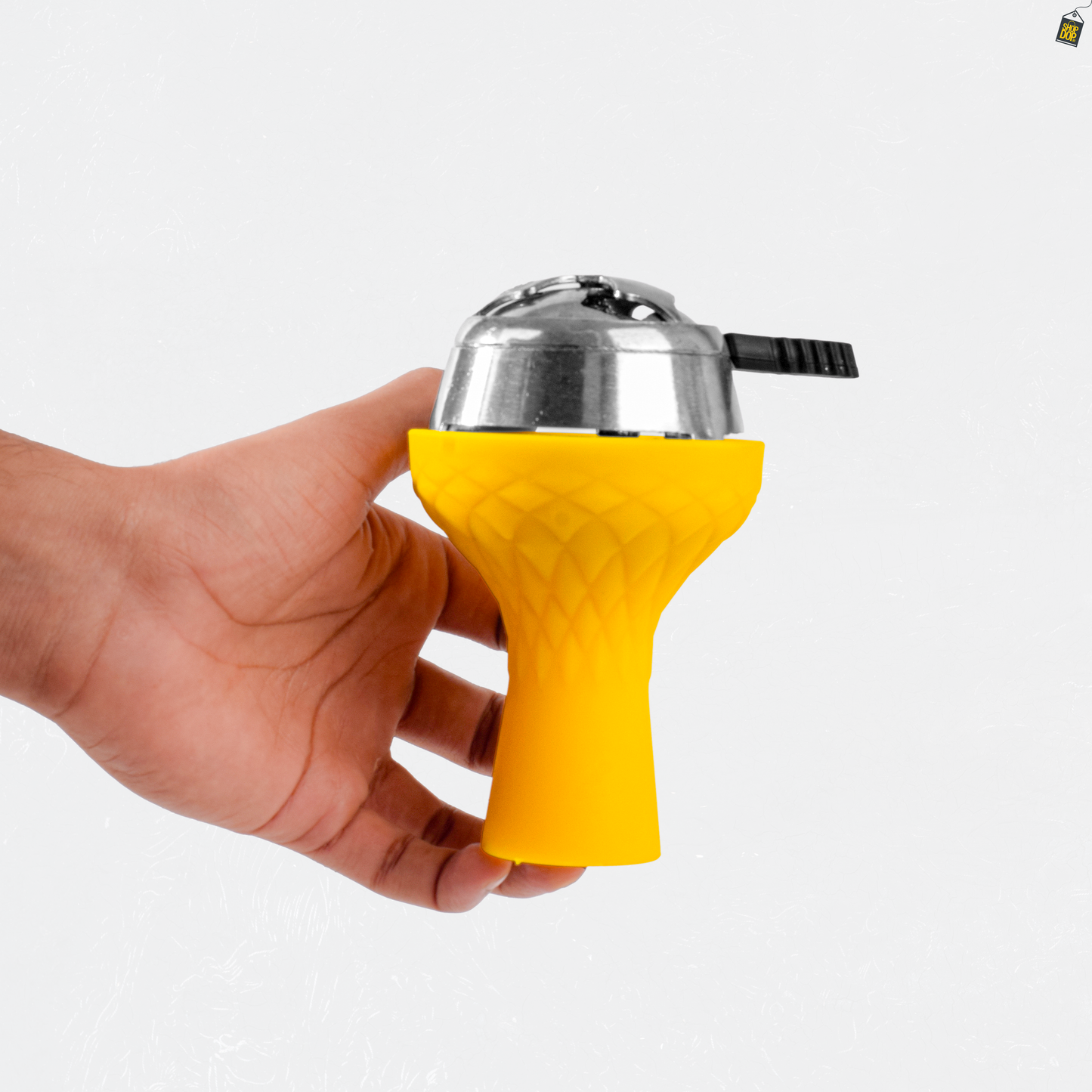 Yellow Silicon Chillum + HMD Device Combo