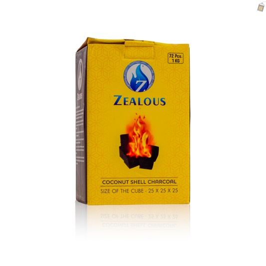 Zealous Hookah Coconut Coal 1kg - 72pcs