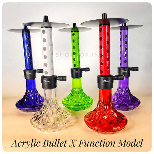 Acrylic Bullet X Function Hookah with LED Light