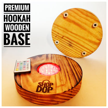 Hookah Wooden Base Stand with LED Light