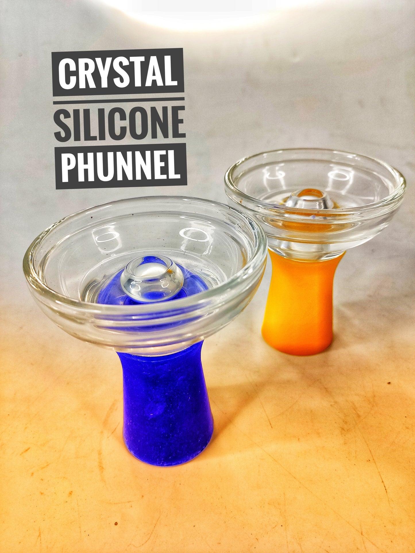 Crystal Silicone Chillum - Phunnel Bowl Design