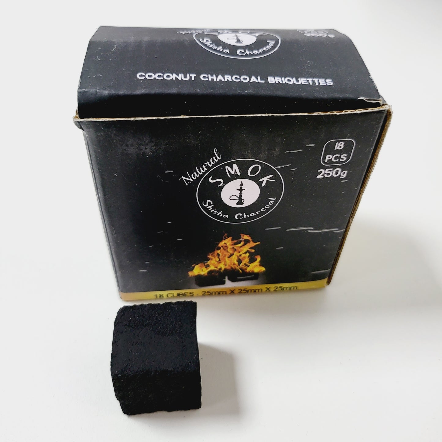 Natural Smok Coconut Coal for Hookah - 250g (18pcs)