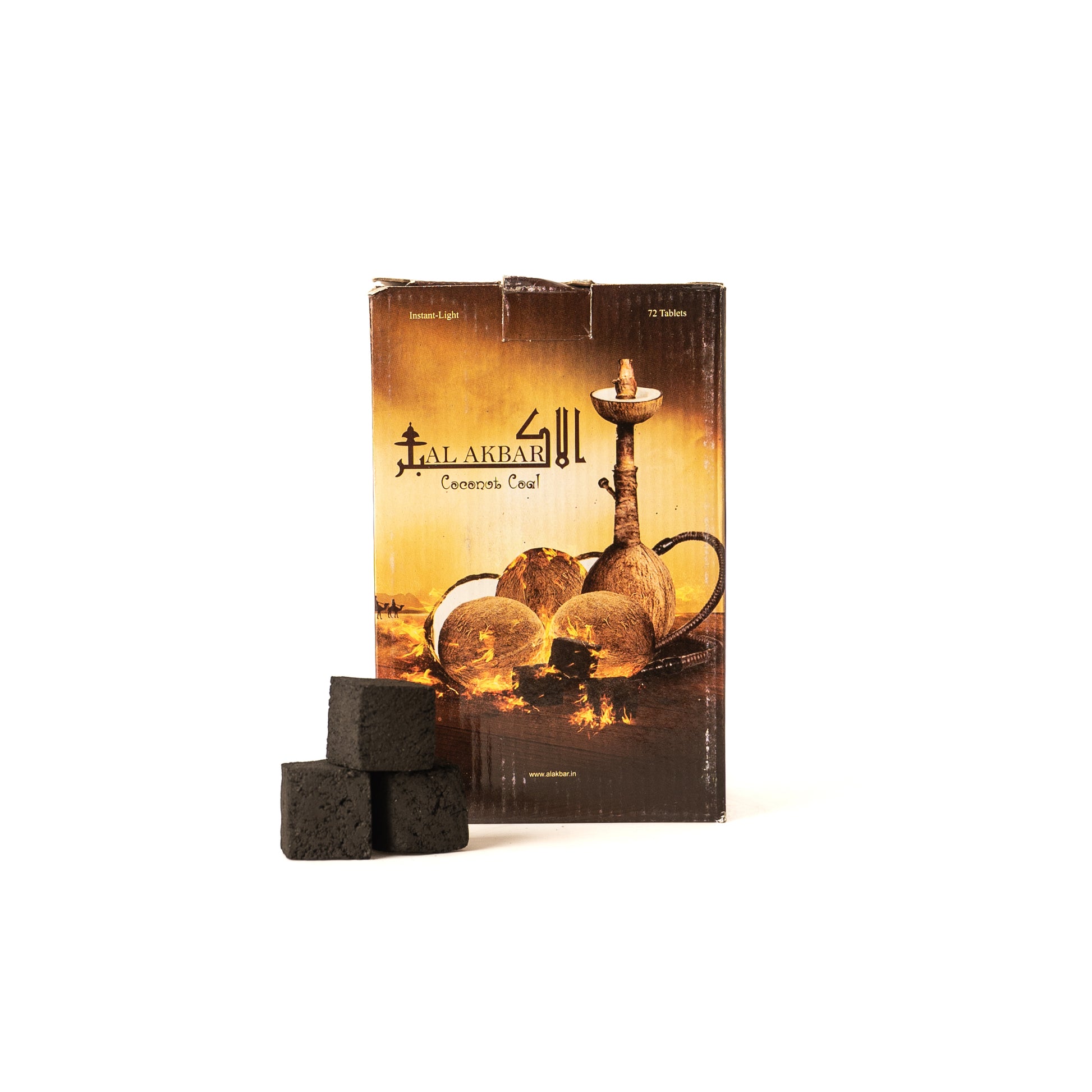 Al Akbar Hookah Coconut Coal - 1kg (72 Pcs.)