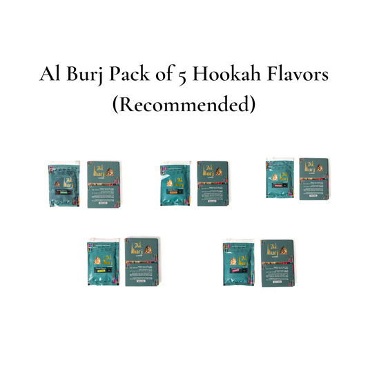 Al Burj Pack of 5 Hookah Flavors (Recommended)