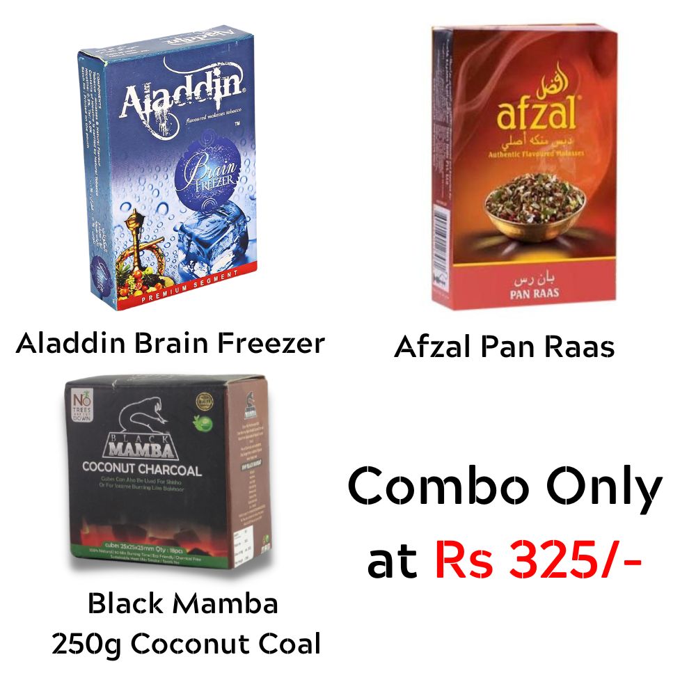 Aladdin Brain Freezer + Afzal Pan Raas + Black Mamba 250g Coal