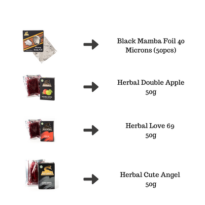 Black Mamba Foil (40 Microns) + 3 Herbal Flavors