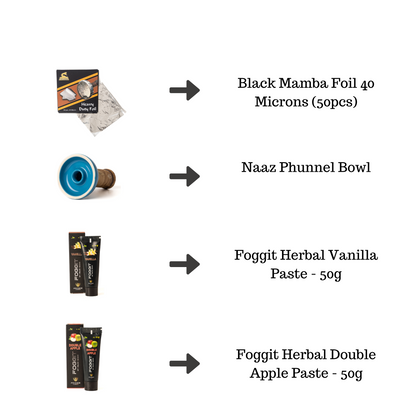 Black Mamba Foil (40 Microns) + Naaz Phunnel + 2 Foggit Pastes