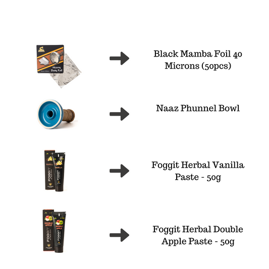 Black Mamba Foil (40 Microns) + Naaz Phunnel + 2 Foggit Pastes