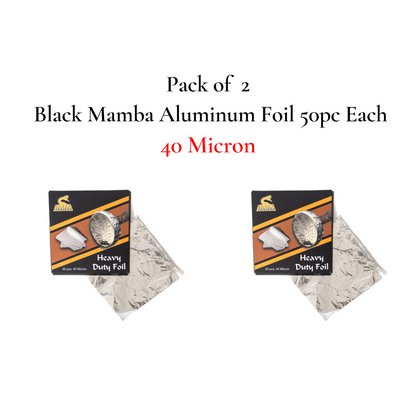 Black Mamba Aluminum Foil 50pcs - 40 Micron (Pack of 2)