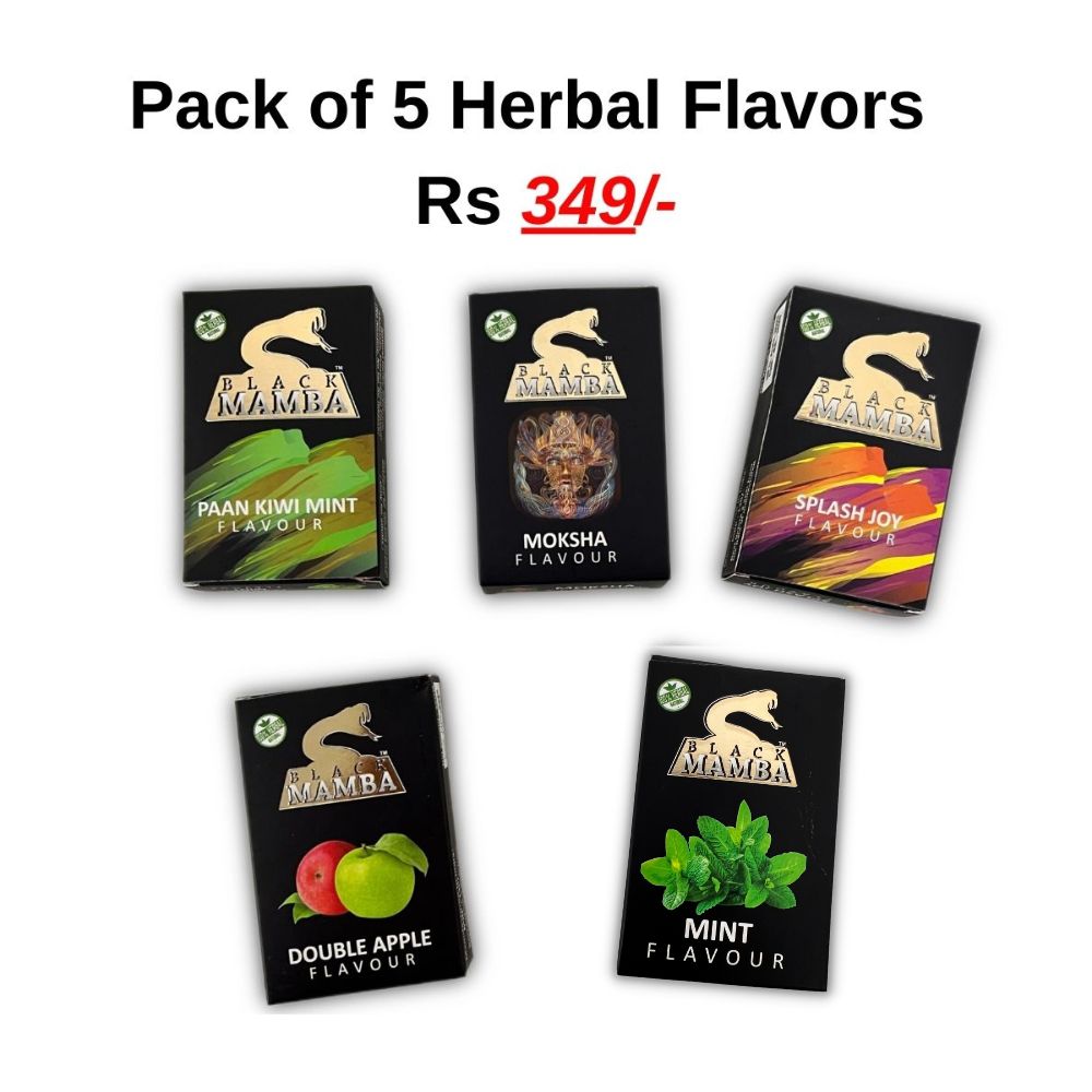 Black Mamba Herbal Hookah Flavors (Pack of 5)