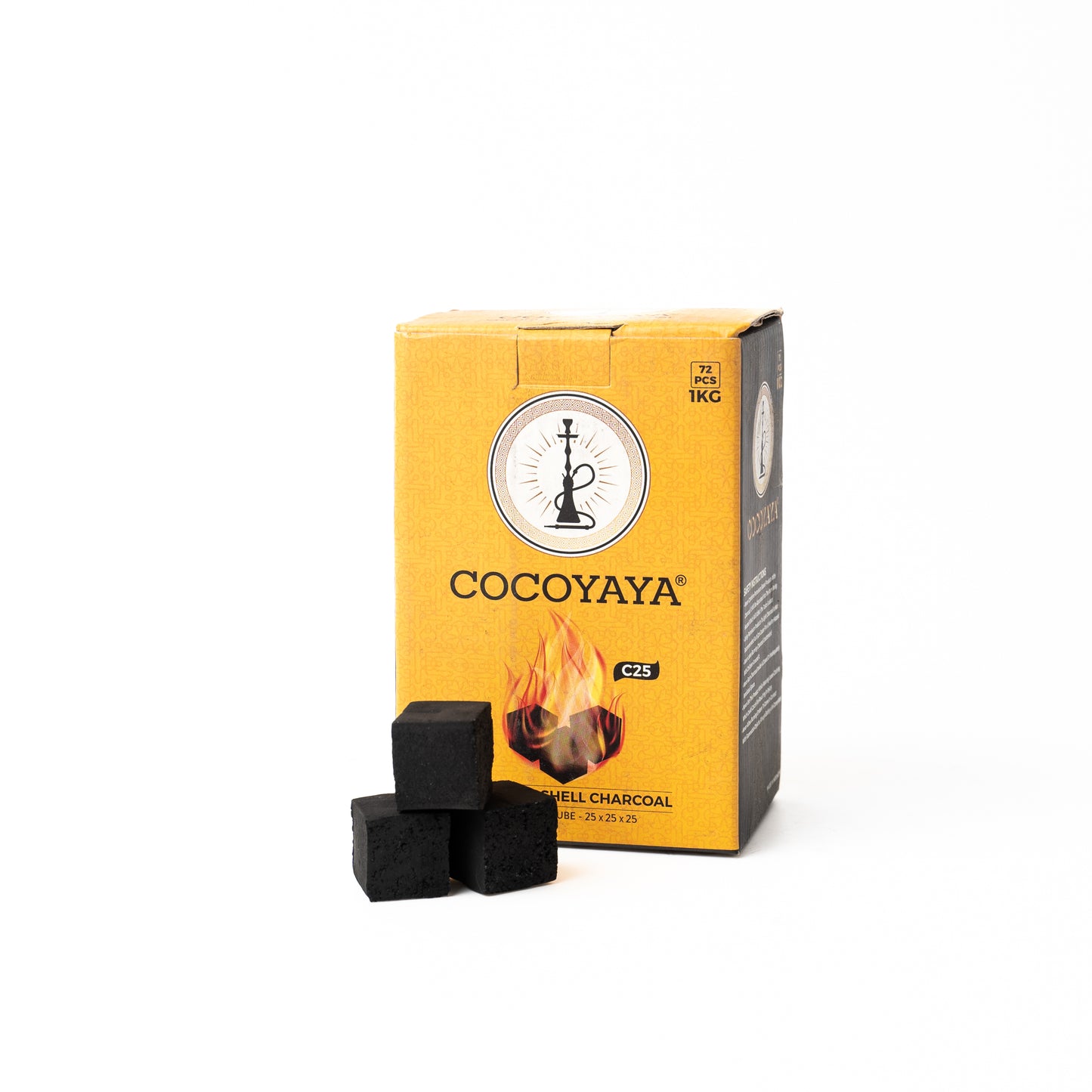 COCOYAYA Coconut Coal for Hookah (Pack of 2) - 1KG Box