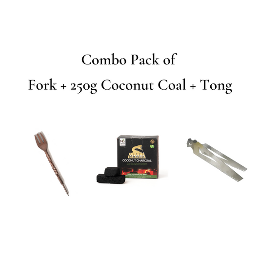 Katana Tong + Fork + 250g Black Mamba Coconut Coal