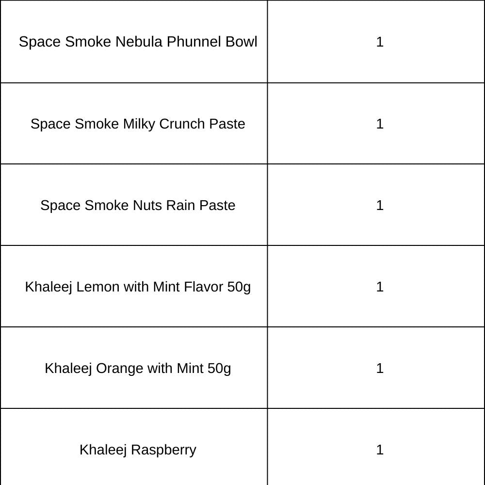 Nebula + 2 Space Smoke Paste + 3 Khaleej Flavors