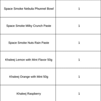 Nebula + 2 Space Smoke Paste + 3 Khaleej Flavors