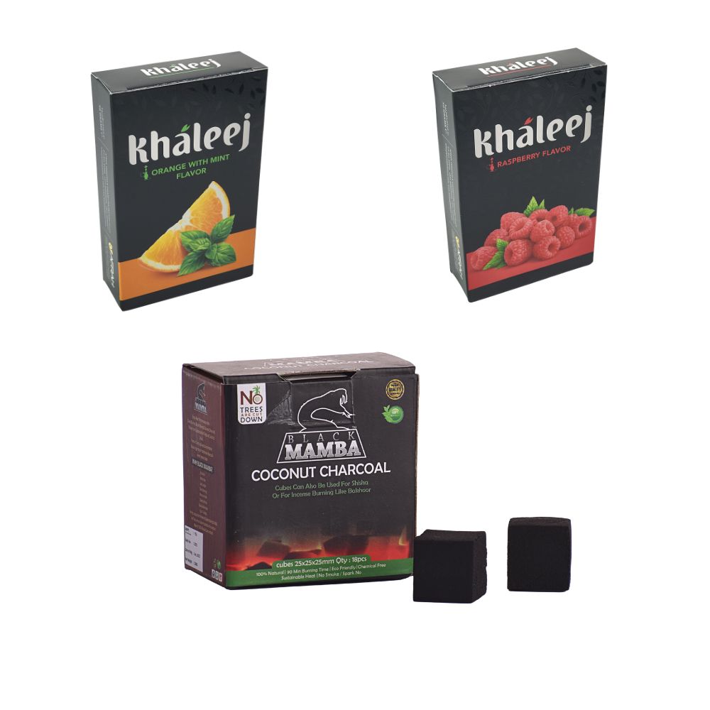 Khaleej Flavors (Pack of 2) + 250g Coconut Coal