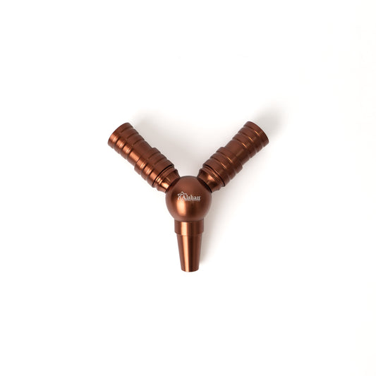 Dual Pipe Extension (Connector) for Hookah Pipe - Brown