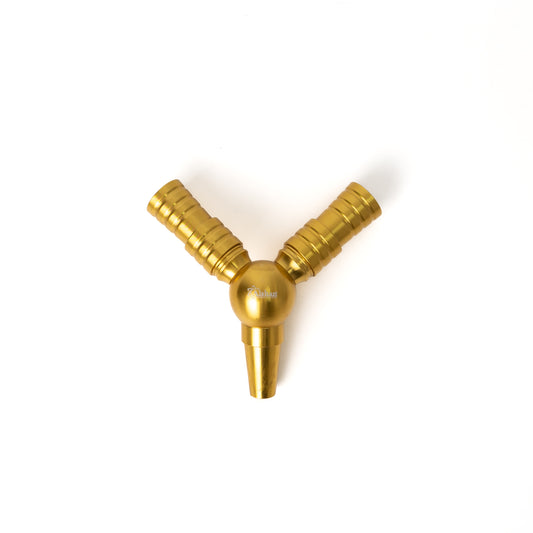 Dual Pipe Extension (Connector) for Hookah Pipe - Golden