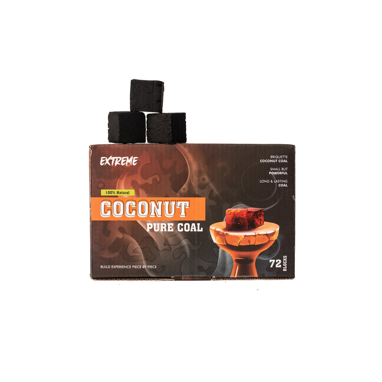 Extreme Hookah Coconut Coal - 1kg (72 Pcs.)
