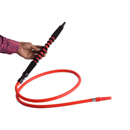 Foam Handle Silicone Hookah Pipe - Red