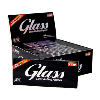 Glass Clear Transparent Rolling Paper - 40 Leaves Per Pack