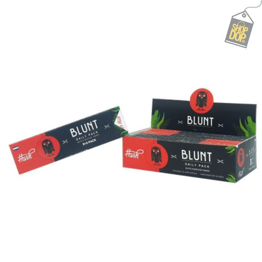 Hash Blunt Daily Pack White Smoking Paper (Thrice a Day) Box - 50 Trays