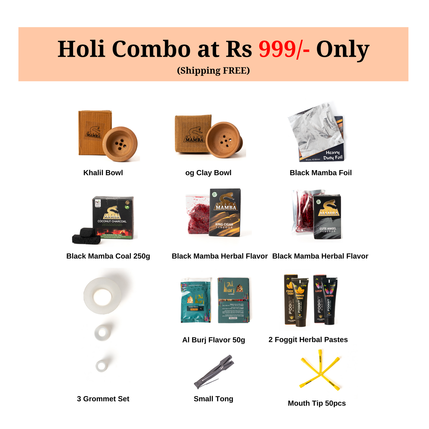 Holi Combo at Rs 999/- Only (Shipping FREE)