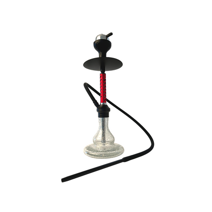 Lucas Hookah with Radium Glass Base - Red