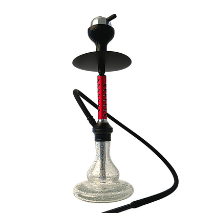 Lucas Hookah with Radium Glass Base - Red