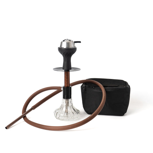 Miniature 2.0 Hookah with Travel Bag - Brown