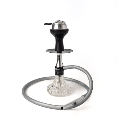 Miniature X Hookah with Travel Bag - Silver