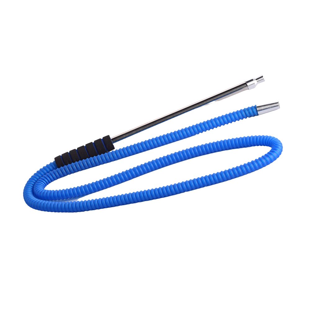PVC Metal Handle Hookah Pipe - Dark Blue