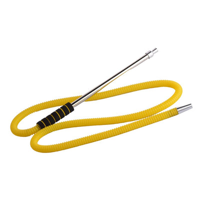 PVC Metal Handle Hookah Pipe - Yellow