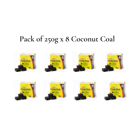 Pack of 250g x 8 Coconut Coal