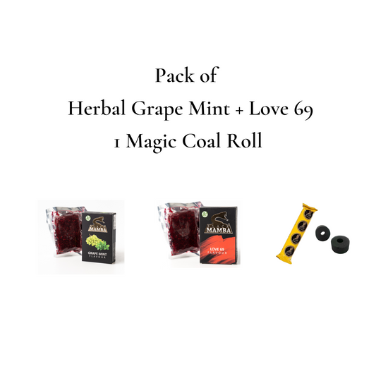 Herbal Grape Mint  + Love 69 + 1 Magic Coal Roll