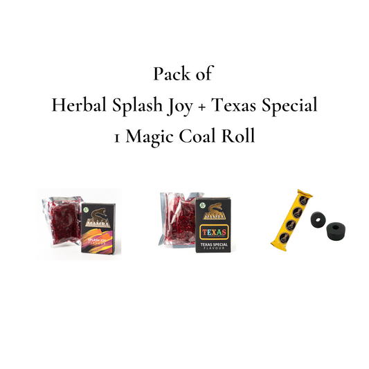 Herbal Splash Joy + Texas Special + 1 Al Afandi Magic Coal Roll