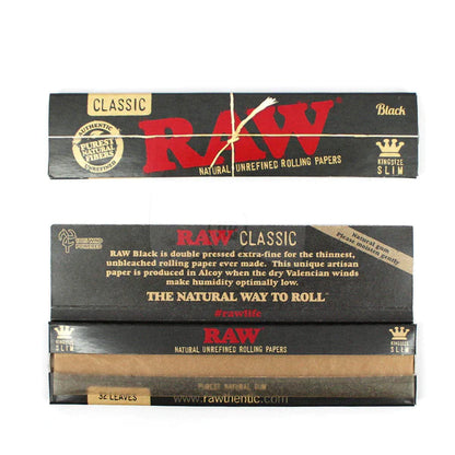 Raw Black Classic Natural King Size Smoking Paper