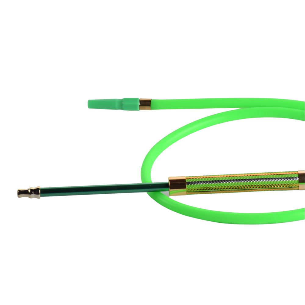 Shine Handle Silicon Hookah Pipe - Green